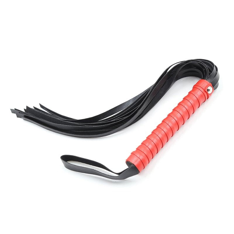 Red and Black Flogger - - Whips And Crops