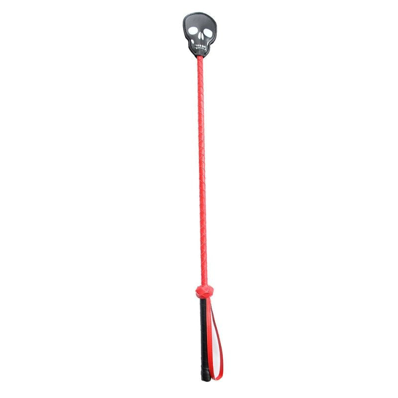 Red and Black Skull Crop - - Whips And Crops