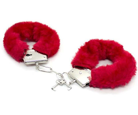 Red Lovers Metal Cuffs Restraint Kit by BDStyle - Bondage Kits