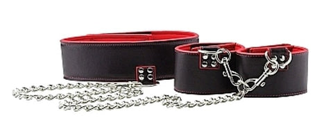 Reversible Collar and Wrist Cuffs by Shots Toys - Cuffs and Restraints