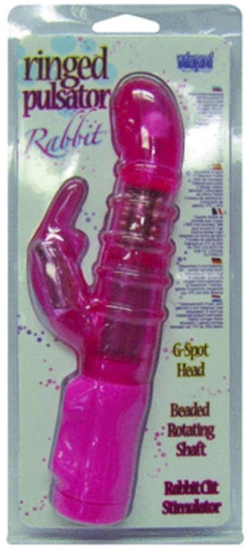 Ringed Pulsating Rabbit 7 Function G Spot Head Pink - - Rabbit Vibrators