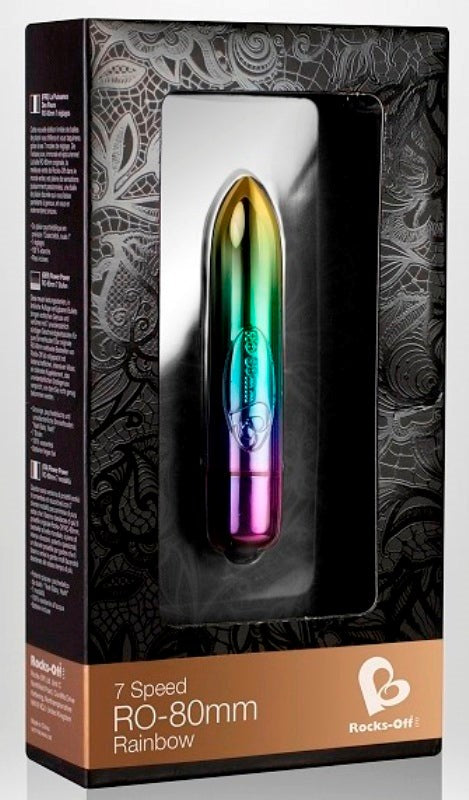 Rocks Off 7 Speed 80mm Rainbow - - Bullet Vibrators