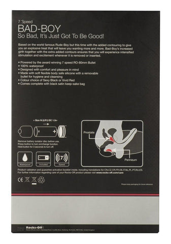Bad Boy Rechargeable Intense Black by Rocks Off - Prostate Toys