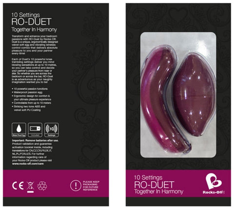 RO-Duet Remote Control Vibe by Rocks Off - Love Eggs and Kegel Exercisers