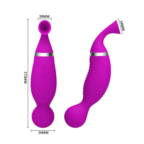 Romance Swan Dual Function Vibrator and Sucker by Baile - Clit Ticklers and Pulsators