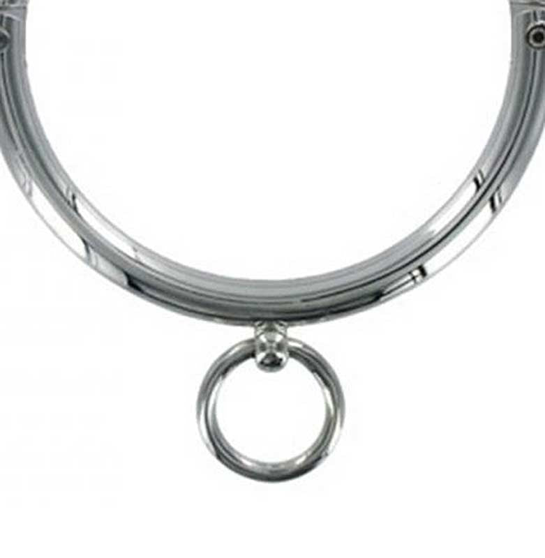 Round Bar Steel Slave Collar with O-Ring - - Steel Sex Toys