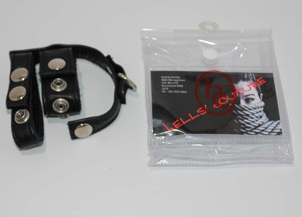 Ruperthuse Leather Cock Ring and Ball Harness - - Cuffs And Restraints