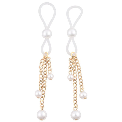 S&M Pearl Nipple And Clit Ties by Sportsheets - Nipple and Clit Clamps
