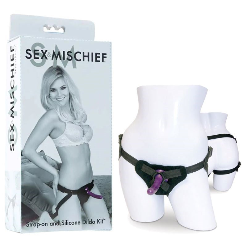 S&M Strap-On & Silicone Dildo Kit - - Strap On Sextoys