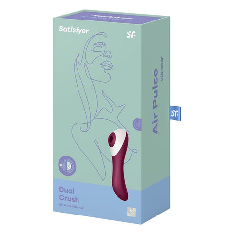 Dual Crush Air Pulse Clitoral and G Spot Vibrator - Clit Ticklers and Pulsators