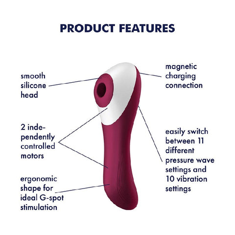 Dual Crush Air Pulse Clitoral and G Spot Vibrator - Clit Ticklers and Pulsators