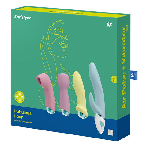 Fabulous Four Ultimate Multi Functions Air Pulse Massager - Rabbit Vibrators