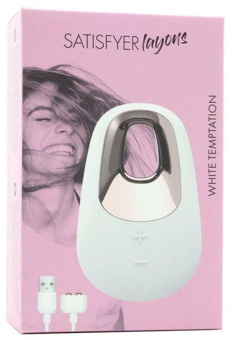 White Temptation 15 Functions Lay-on Vibrator by Satisfyer - Clit Ticklers and Pulsators