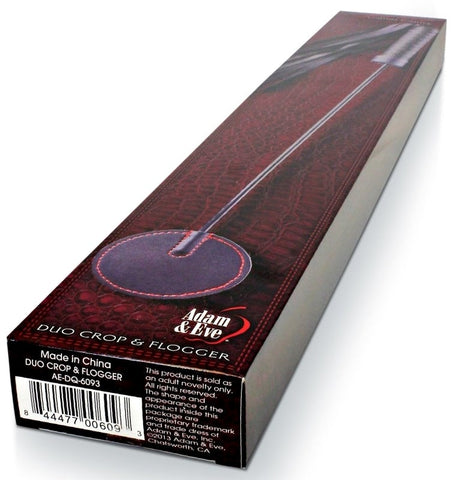 Scarlet Couture Duo Crop and Flogger by Adam & Eve Sextoys - Whips And Crops