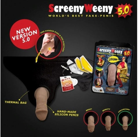 Screeny Weeny 5.0 Circumcised Silicone Penis by CleanU - Realistic Dildos