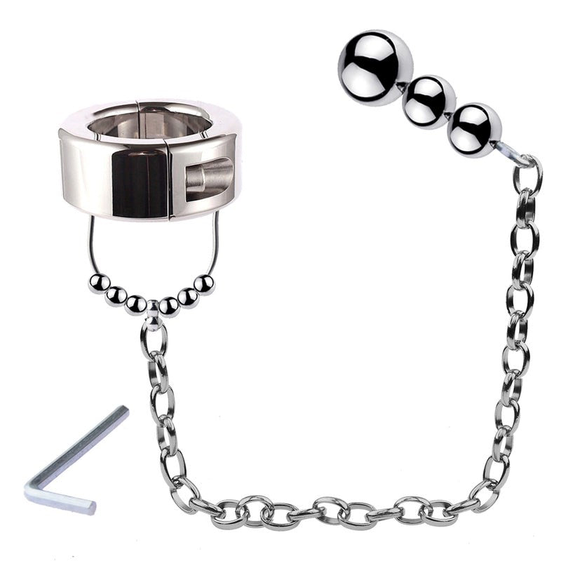 Scrotum Testicle Restraint Chain - - Ball and Cock Toys