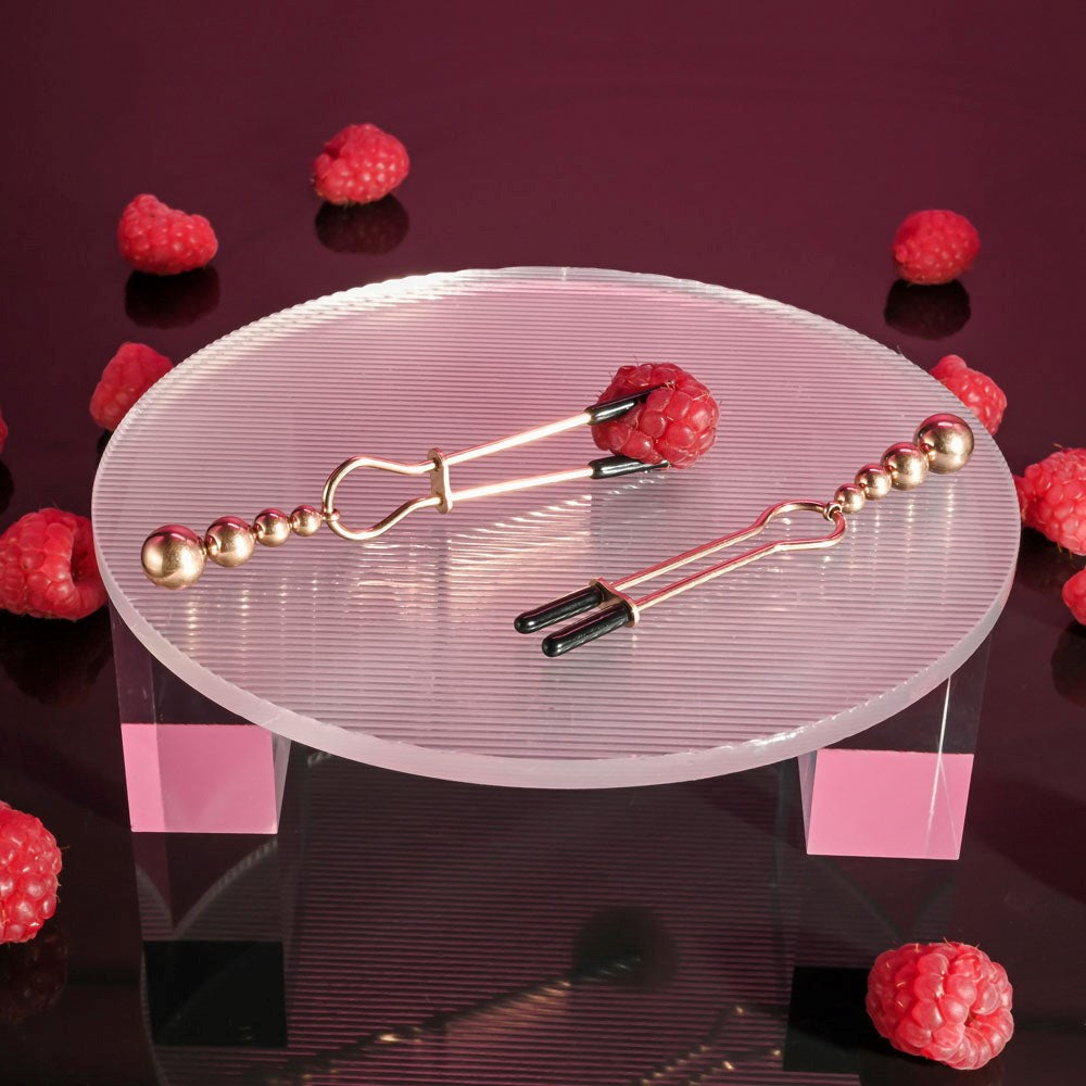 Selopa BEADED NIPPLE CLAMPS - - Nipple and Clit Clamps