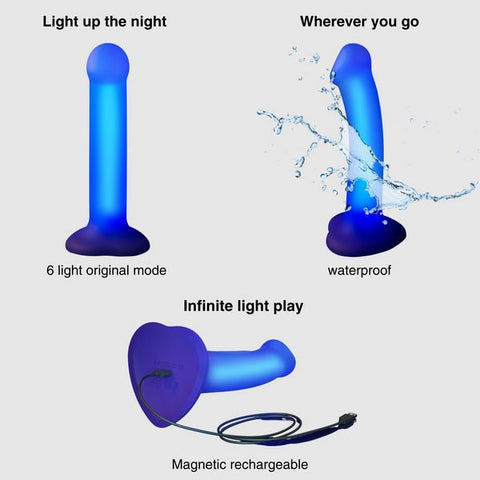 Glow LED Realistic Dildo by Strap-on-me - Realistic Dildos