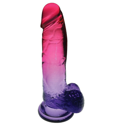 Shades 8'' Jelly TPR Dong Plum by Icon Brands - Realistic Dildos