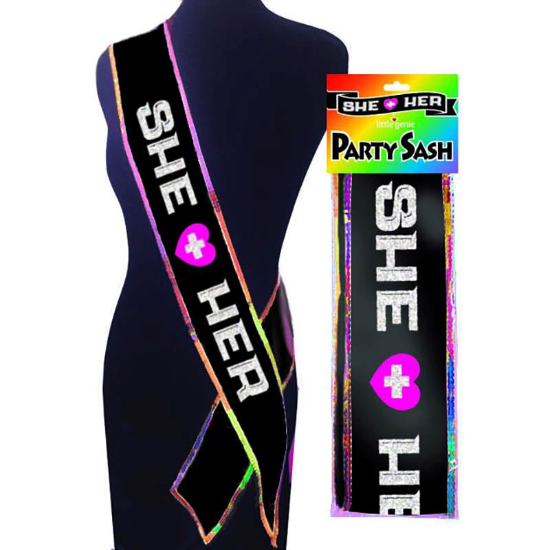 She + Her Party Sash - - Sex Games, Coupons and Tricks