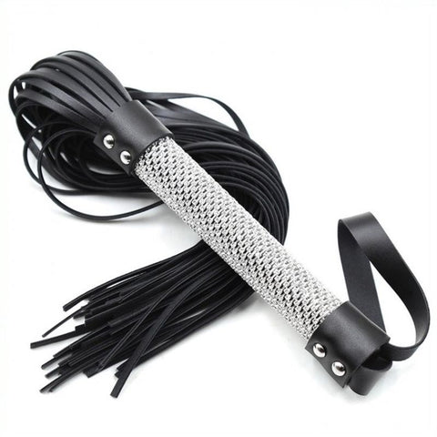 Shiny Handle Bondage Flogger Whip by BDStyle - Whips And Crops