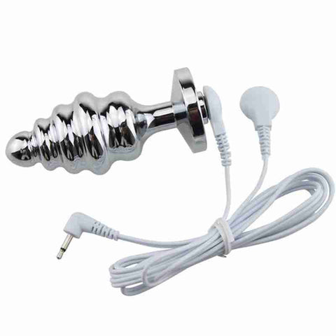 Shock Therapy Screw Thread Butt Plug by BDStyle - Electro Sex