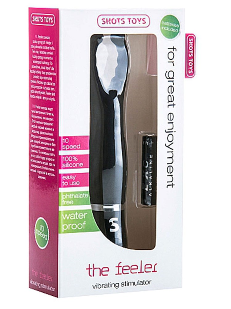 Shots Toys The Feeler Black - - Clit Ticklers and Pulsators