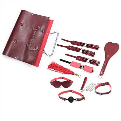 Shoulder Bag 8-Piece Bondage Essentials by BDStyle - Bondage Kits