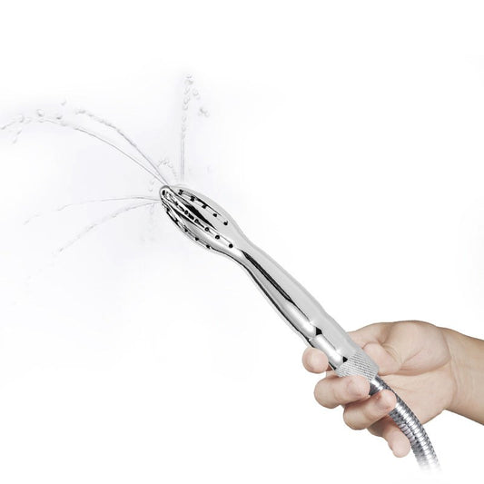 Shower Head Anal Enema - - Steel Sex Toys