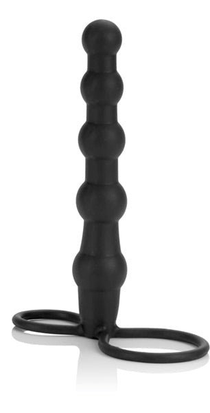 Silicone Beaded Double Rider - - Strap On Sextoys