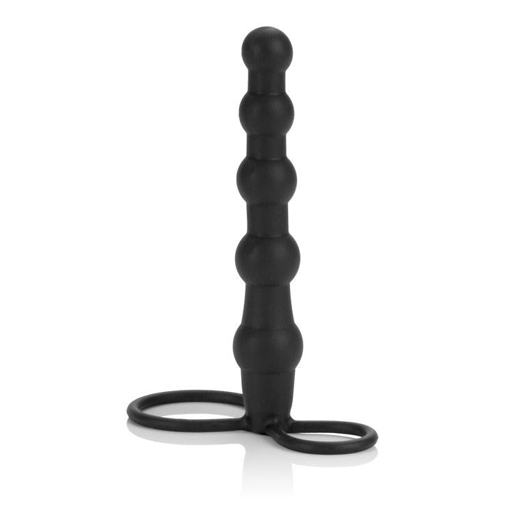 Silicone Beaded Double Rider - - Strap On Sextoys