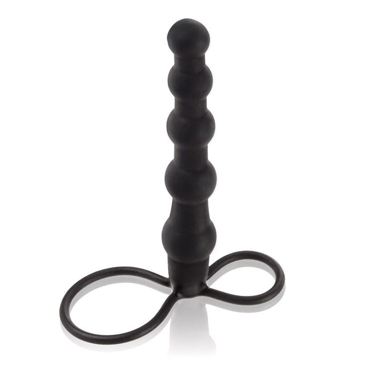 Silicone Beaded Double Rider - - Strap On Sextoys