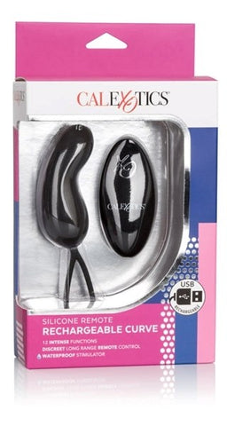 Silicone Remote Rechargeable Curve Vibrator by CalExotics - G-Spot Vibrators
