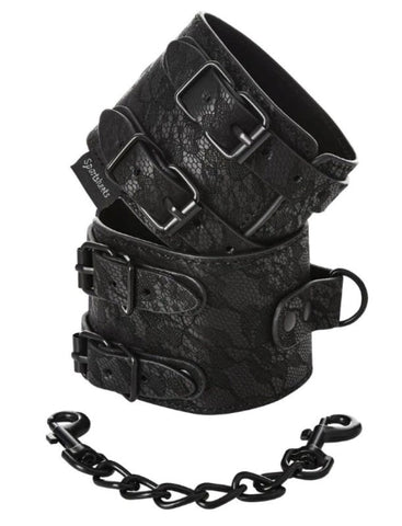 Sincerely Lace Double Strap Handcuffs by Sportsheets - Cuffs and Restraints