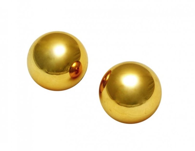 Sir's Gold Plated 1 inch Kegel Balls - - Love Eggs and Kegel Exercisers