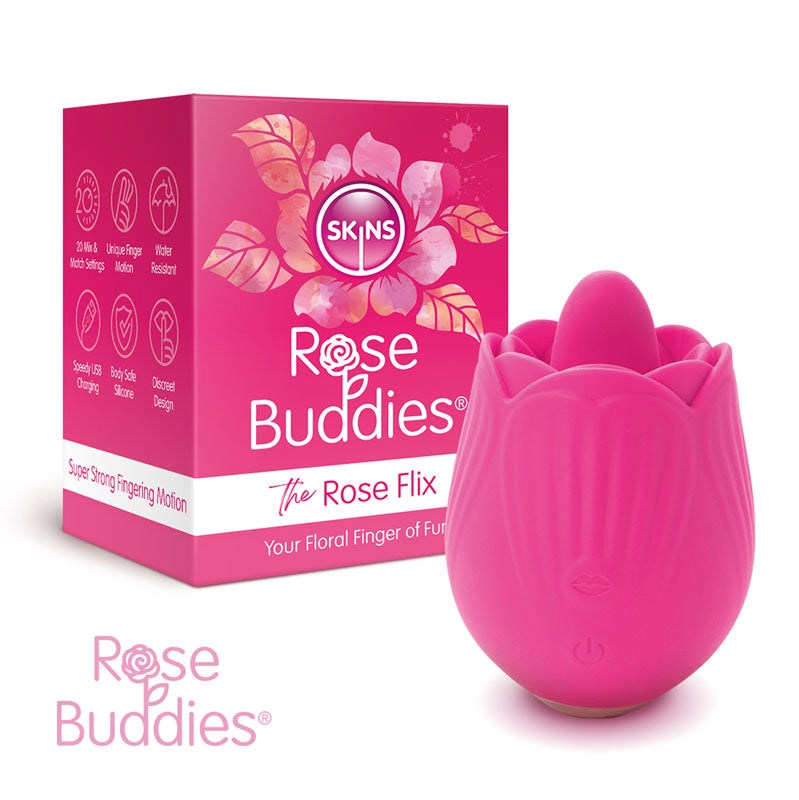 Skins Rose Buddies - The Rose Flix - - Finger and Tongue Vibrators