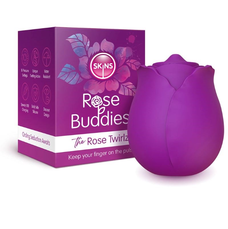 Skins Rose Buddies - The Rose Twirlz - - Finger and Tongue Vibrators