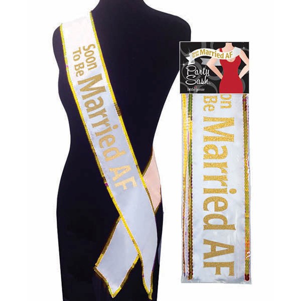 Soon To Be Married AF Sash - White - - Sex Games, Coupons and Tricks