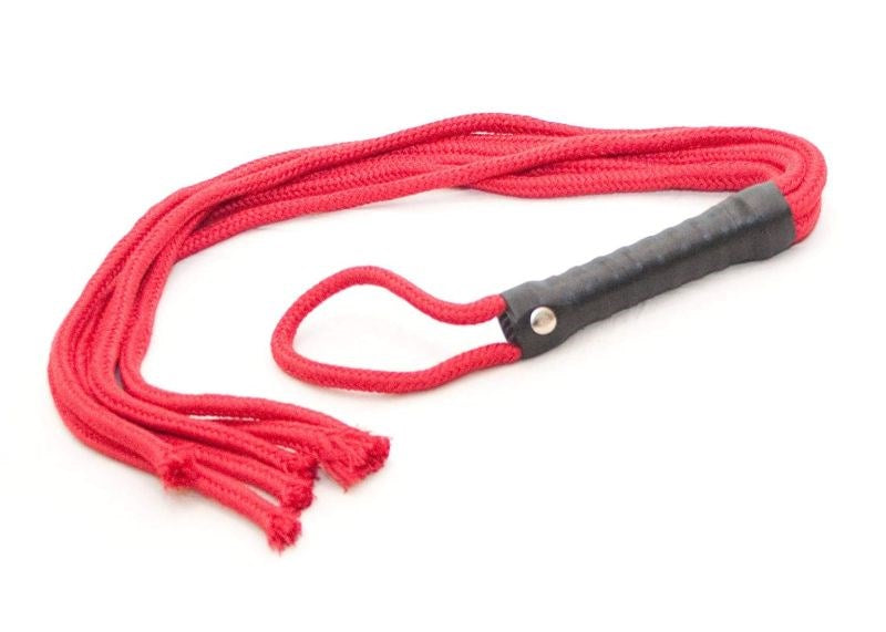 Sounds Naughty Shoelace Red Flogger - - Whips And Crops