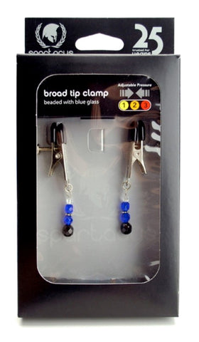 Adjustable Nipple Clamps with Glass Beads by Spartacus - Nipple and Clit Clamps