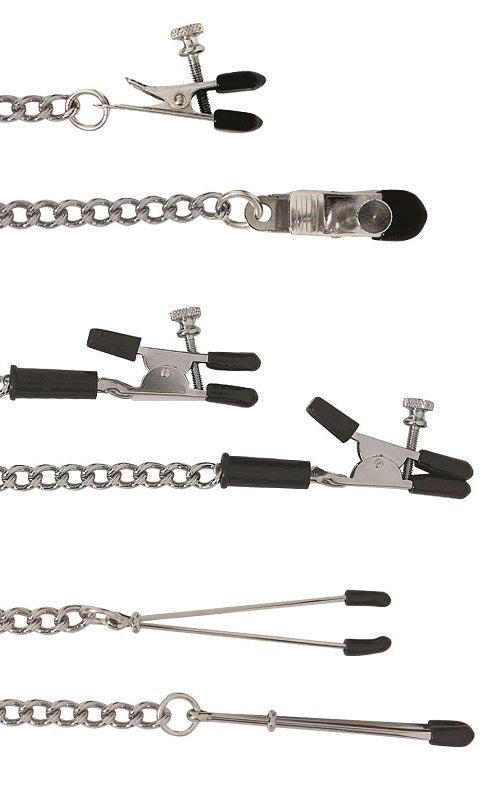 Spartacus Adjustable Clamp Set - - Nipple and Clit Clamps