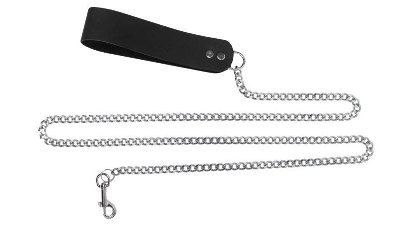 Spartacus Chain Leash with Plain Handle - - Collars And Cuffs