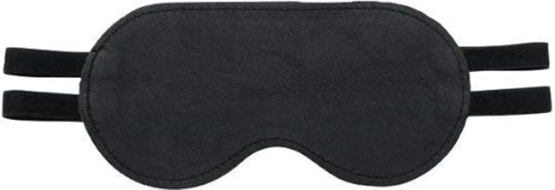 Spartacus Soft Leather Contour Blindfold with Double Straps - - Cuffs And Restraints