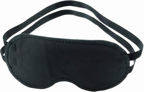 Soft Leather Contour Blindfold with Double Straps - Cuffs and Restraints