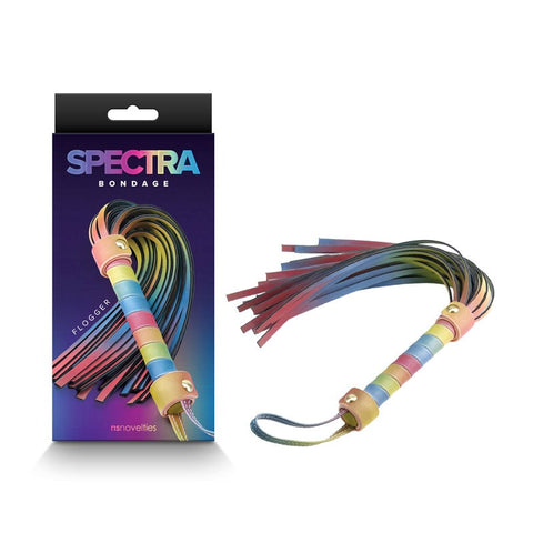 Spectra Bondage Flogger Leather by NS Novelties - Whips And Crops