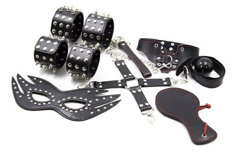 Spike 7 Piece Bondage Kit With Hogtie Kit by BDStyle - Bondage Kits