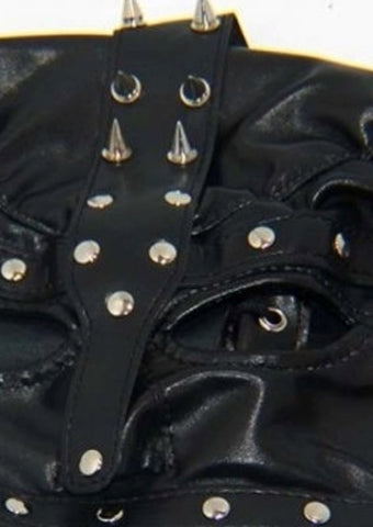 Adjustable Spiked Bondage Hood Leather by BDStyle - Bondage Hoods