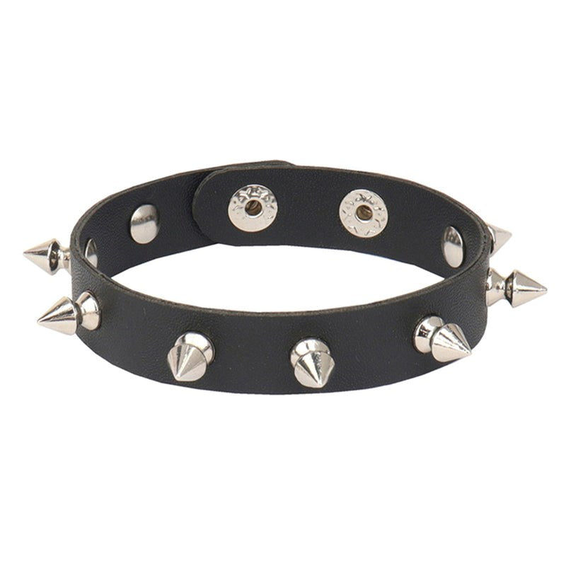 Spiked Leather Cock Ring - - Collars And Cuffs