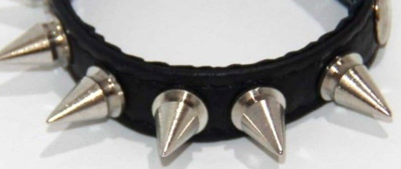 Spiked Leather Cock Ring - - Collars And Cuffs