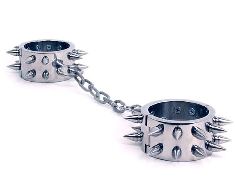Spiked Metal Restraints by Hell's Couture - Collars and Leads